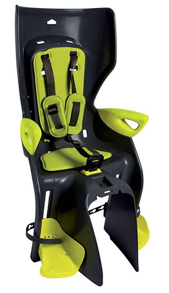 Купить Детское велокресло BELLELLI Summer на багажник, черный с Hi-Viz, светоотр. вставкой