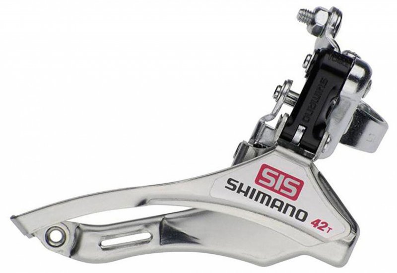 Купить Передний переключатель Shimano Tourney TY10, нижняя тяга, 28.6, 42T, без упаковки AFDTY10DS6