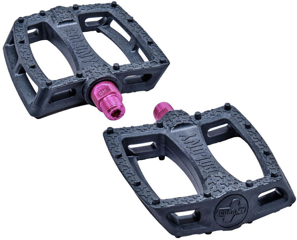 Купить Педали COLONY Fantastic Plastic Pedals, ось 9/16 дюймов , черно-фиолетовые