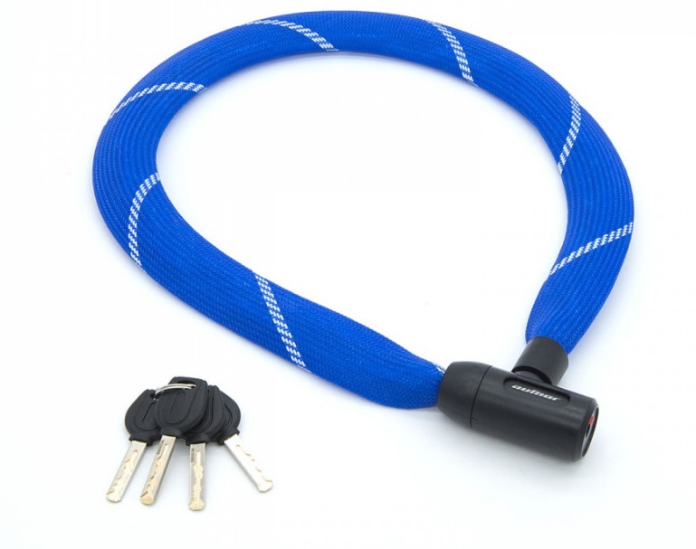 Купить Замок велосипедный с ключами AUTHOR ACHL-68, 6х900мм, синий